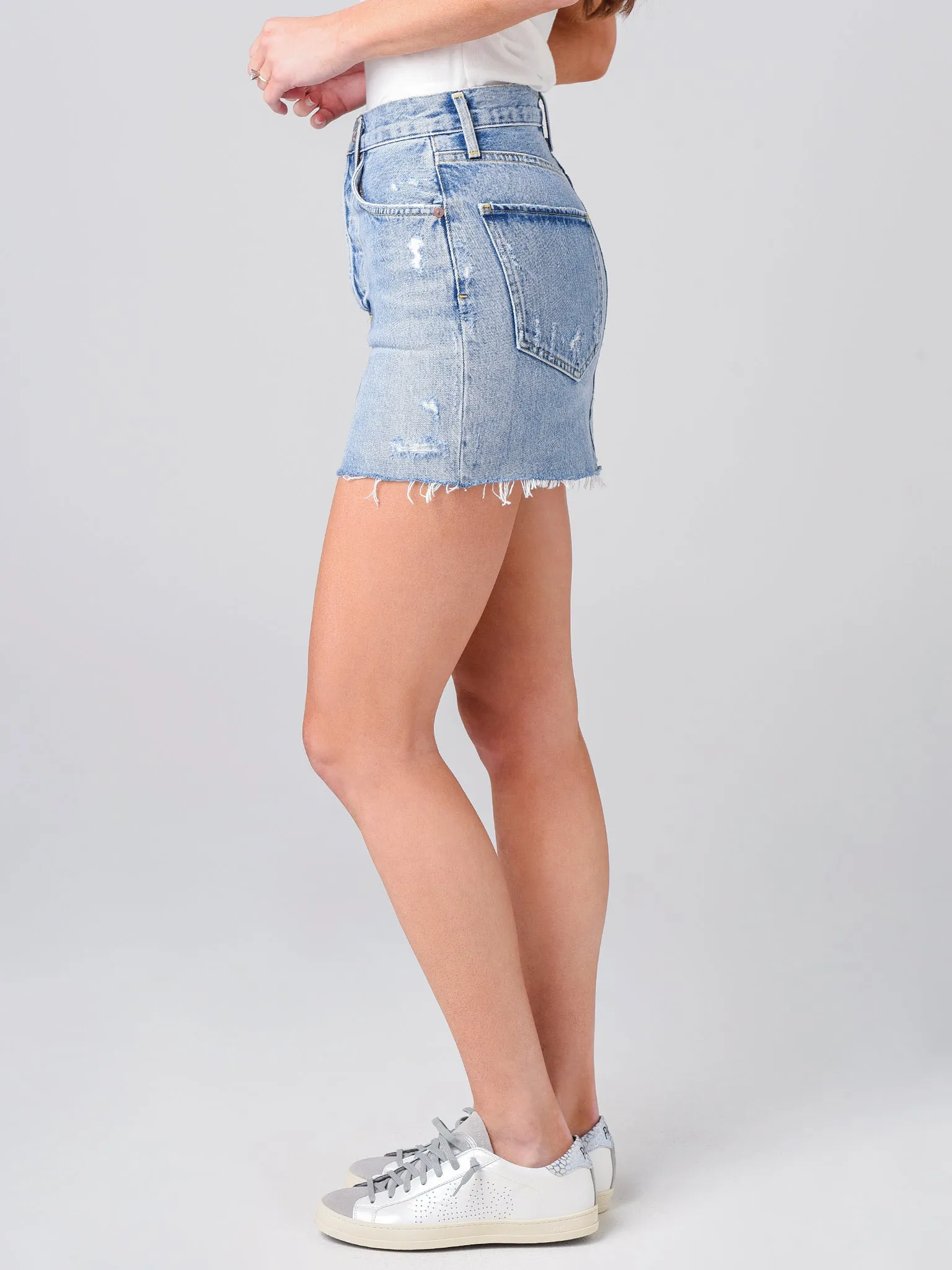 Agolde Women's Quinn High-Rise Mini Skirt
