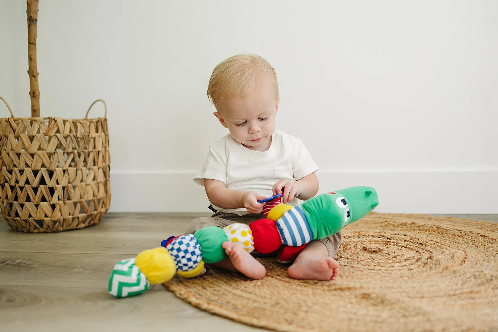 Alligator / Crocodile / Dragon Multi Sensory, Baby Teether & Teething Toy (22" Long)