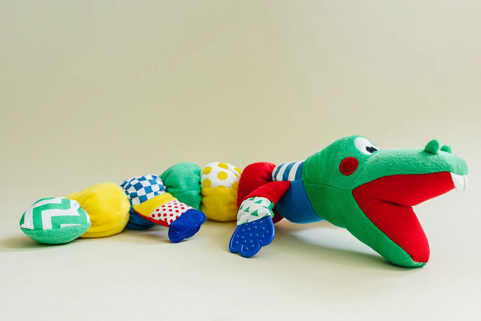 Alligator / Crocodile / Dragon Multi Sensory, Baby Teether & Teething Toy (22" Long)
