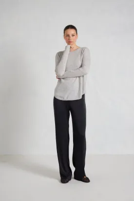 Baby Belle Cashmere Sweater in Fly Ash