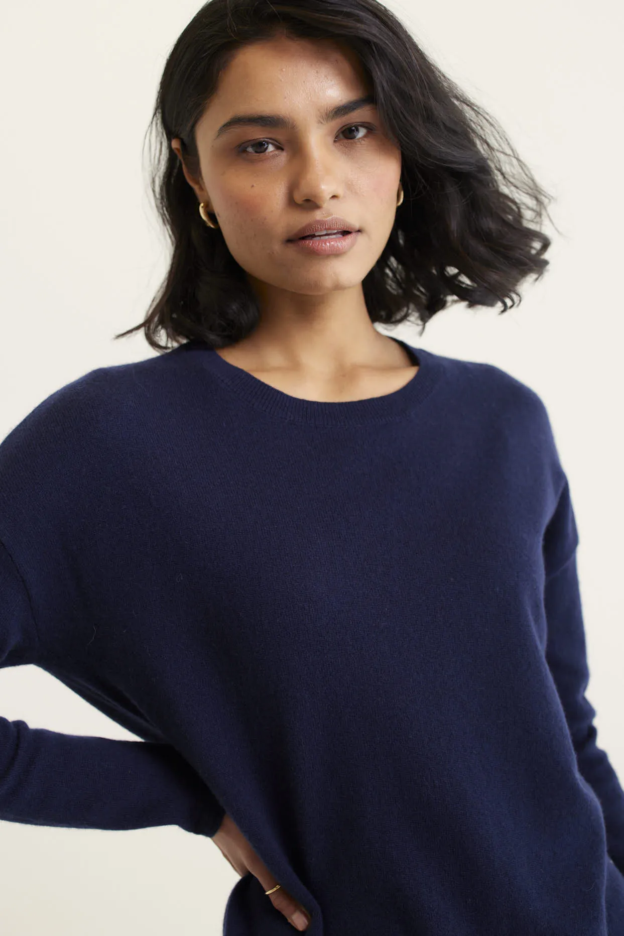 Baby Belle Cashmere Sweater in Mariner