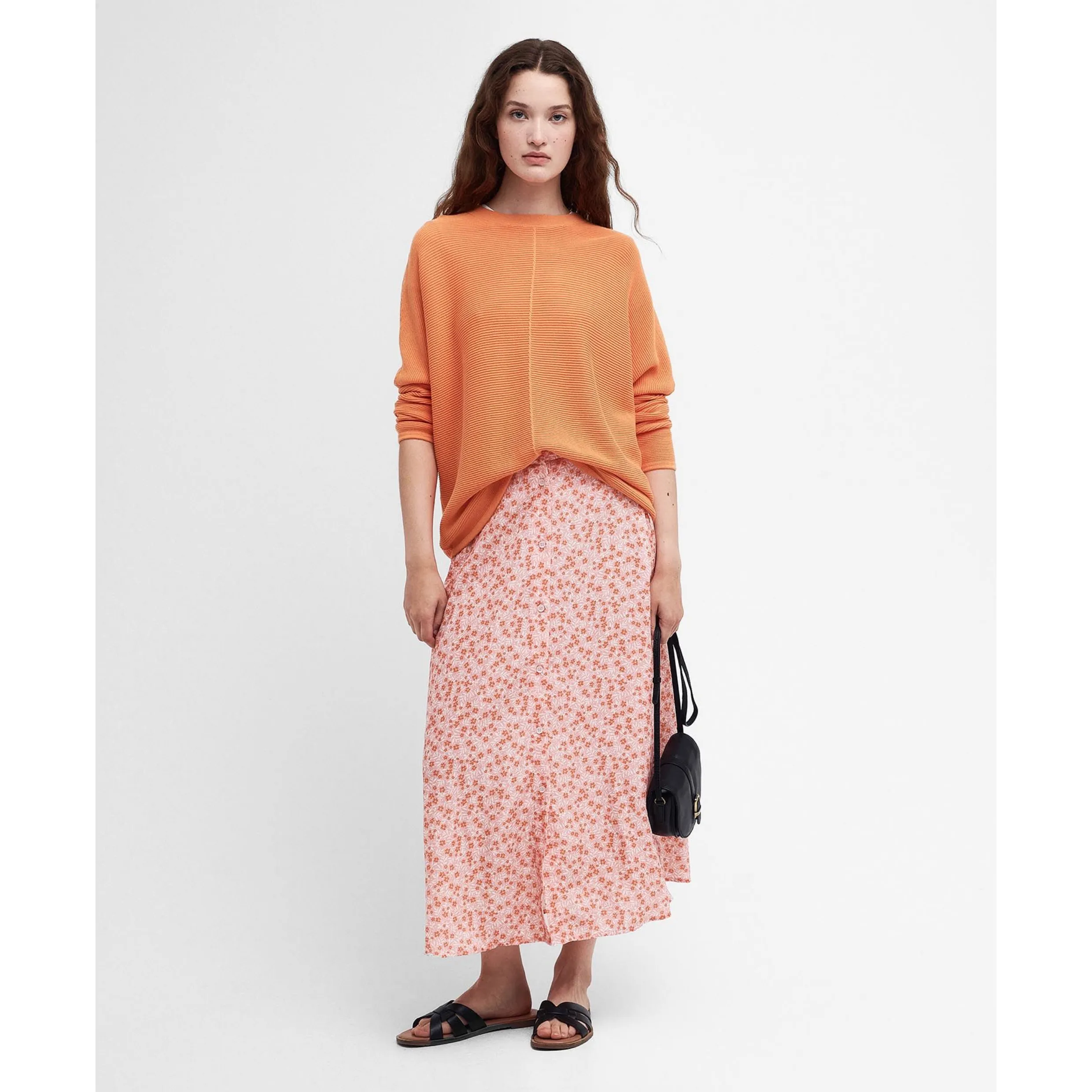 Barbour Bickland Knit Jumper Apricot Crush LKN1506YE72