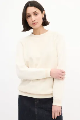 Beige & Cream Cashmere & Cotton Sequin Sweater