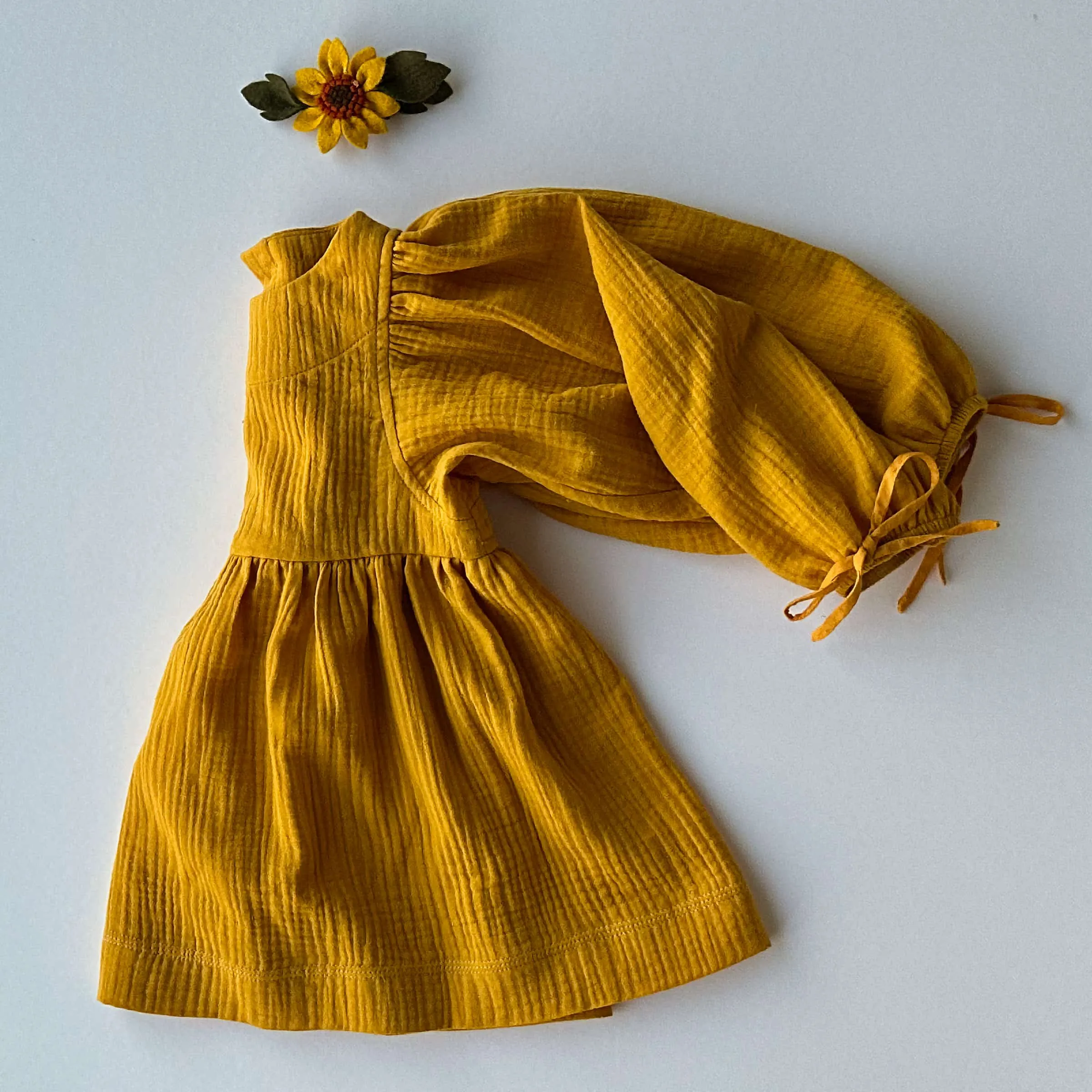 Bella in Sunflower Gold Cotton Double Gauze | MTO