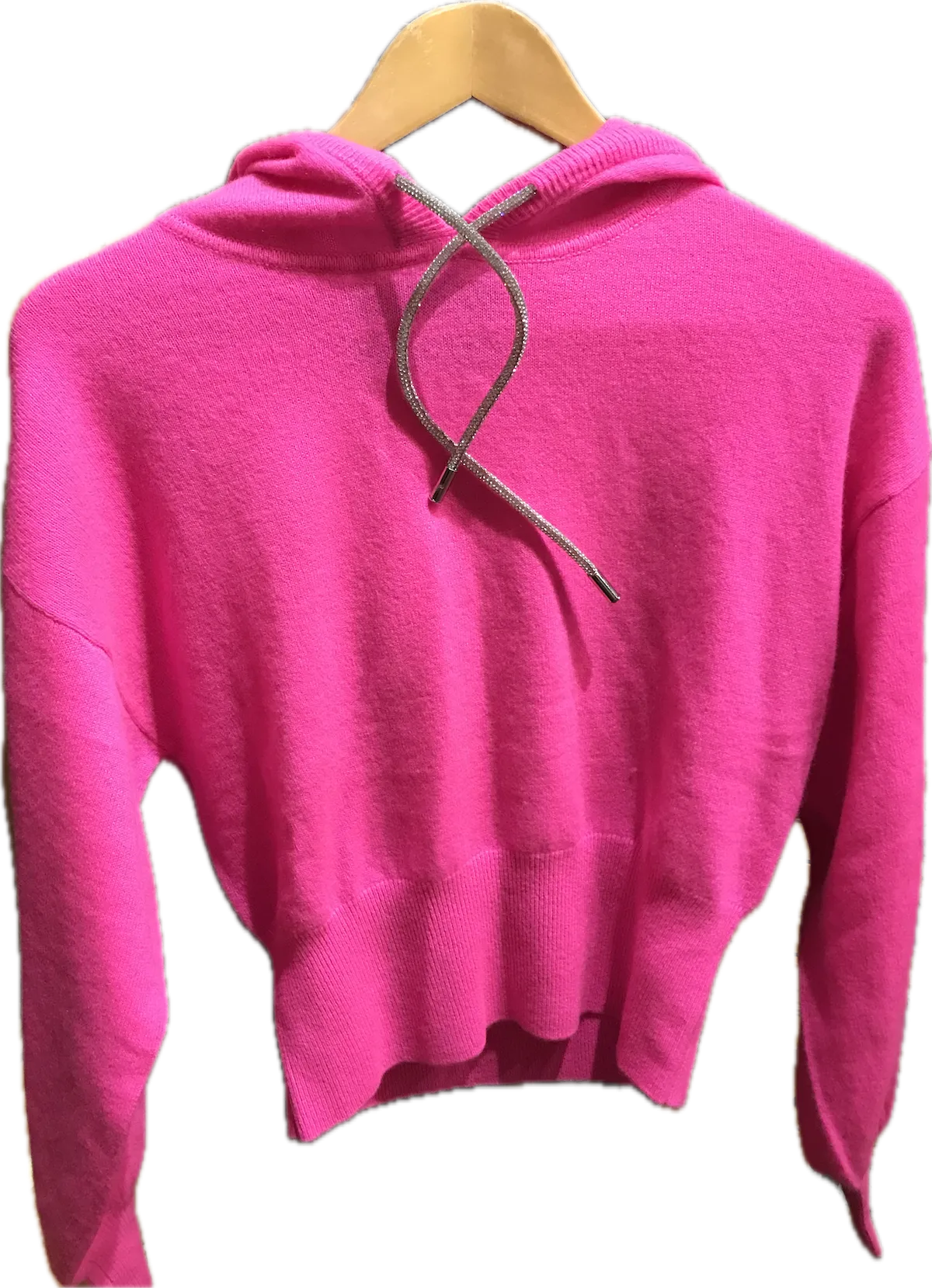 Bergen of Norway Hilary Cashmere Hoodie with Glitter Sparkle Strings