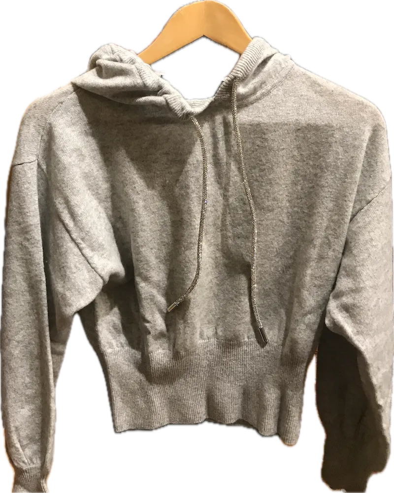 Bergen of Norway Hilary Cashmere Hoodie with Glitter Sparkle Strings