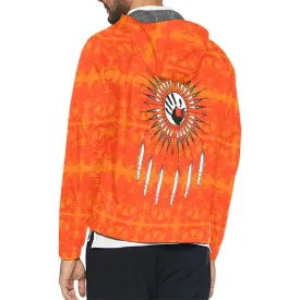 Between the Mountains Orange Feather Directions Unisex Windbreaker