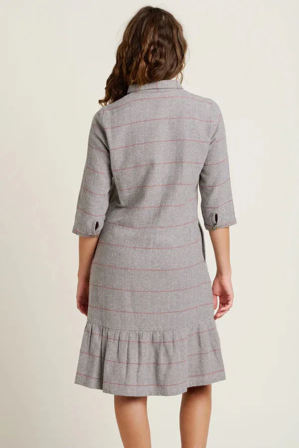 Brakeburn 10 Grey Westbourne Shirt Dress