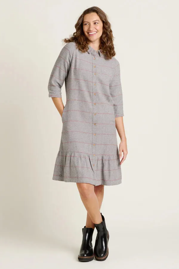 Brakeburn 10 Grey Westbourne Shirt Dress