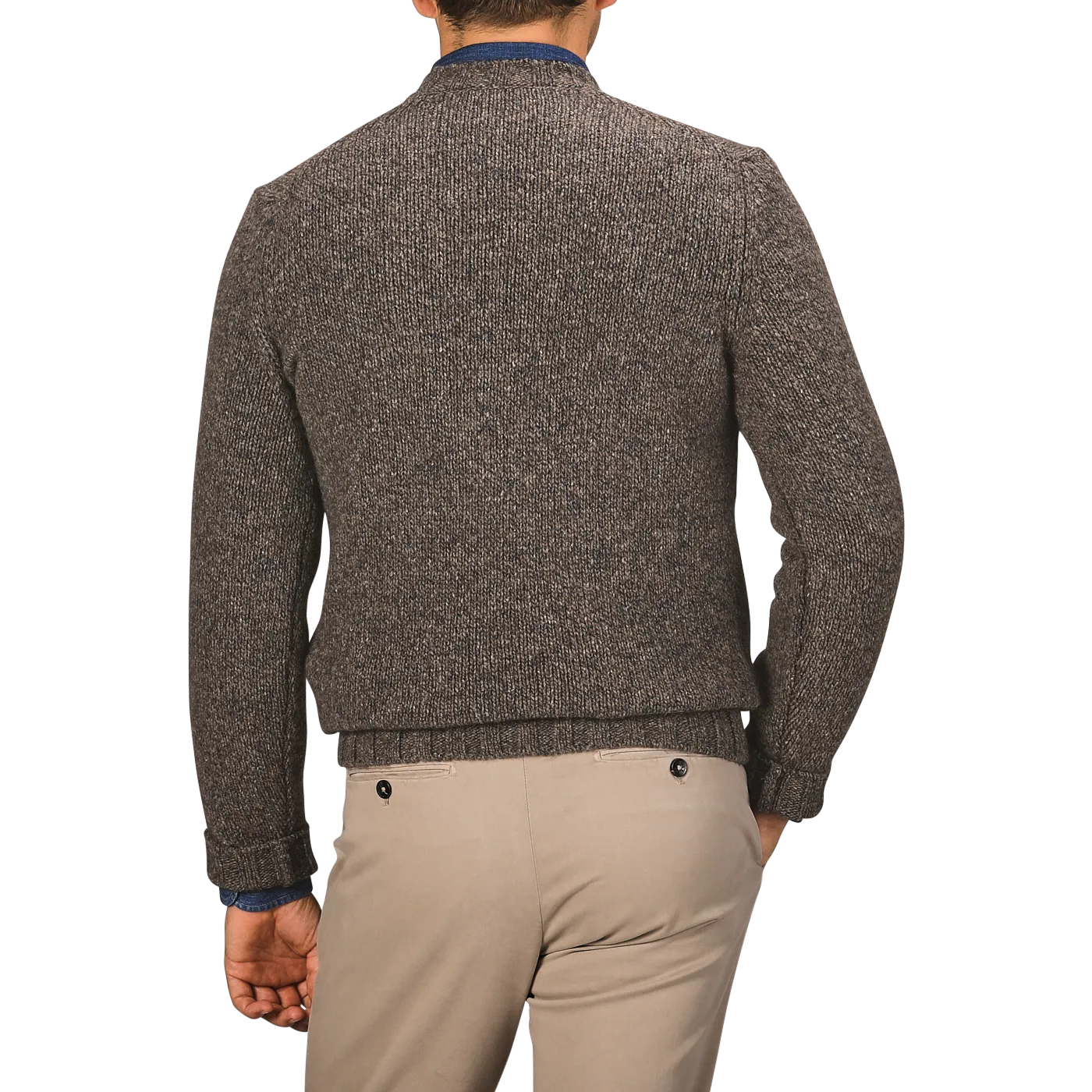 Brown Melange Yak Cashmere Sweater
