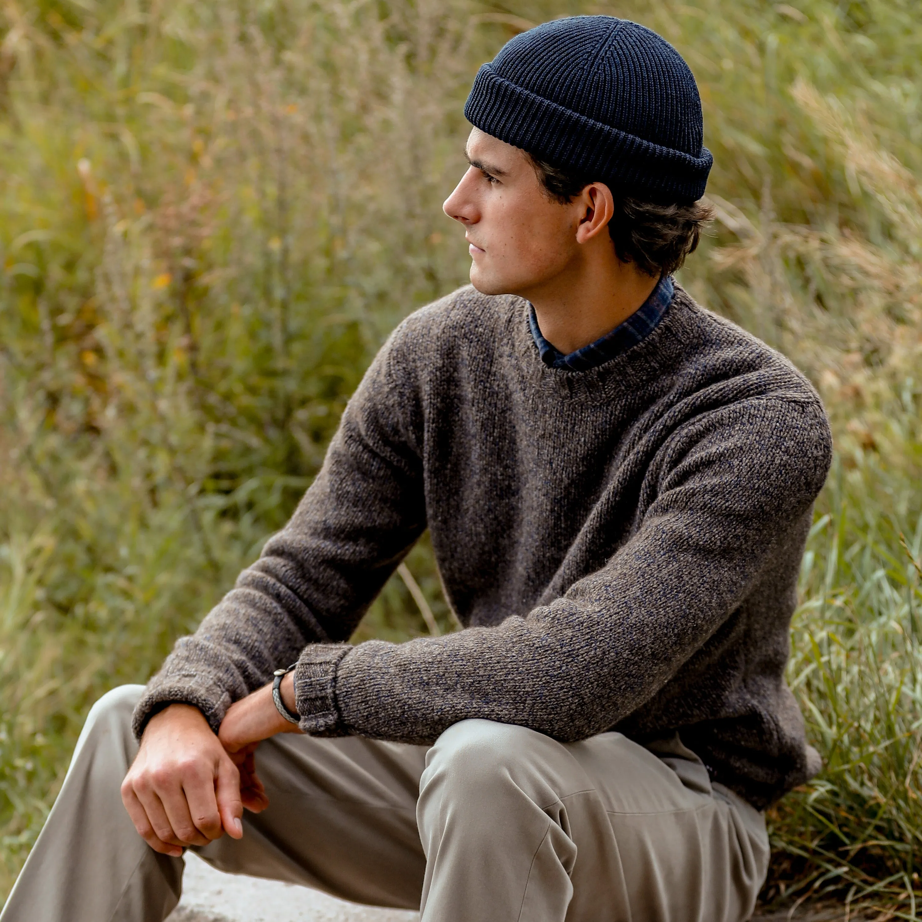 Brown Melange Yak Cashmere Sweater