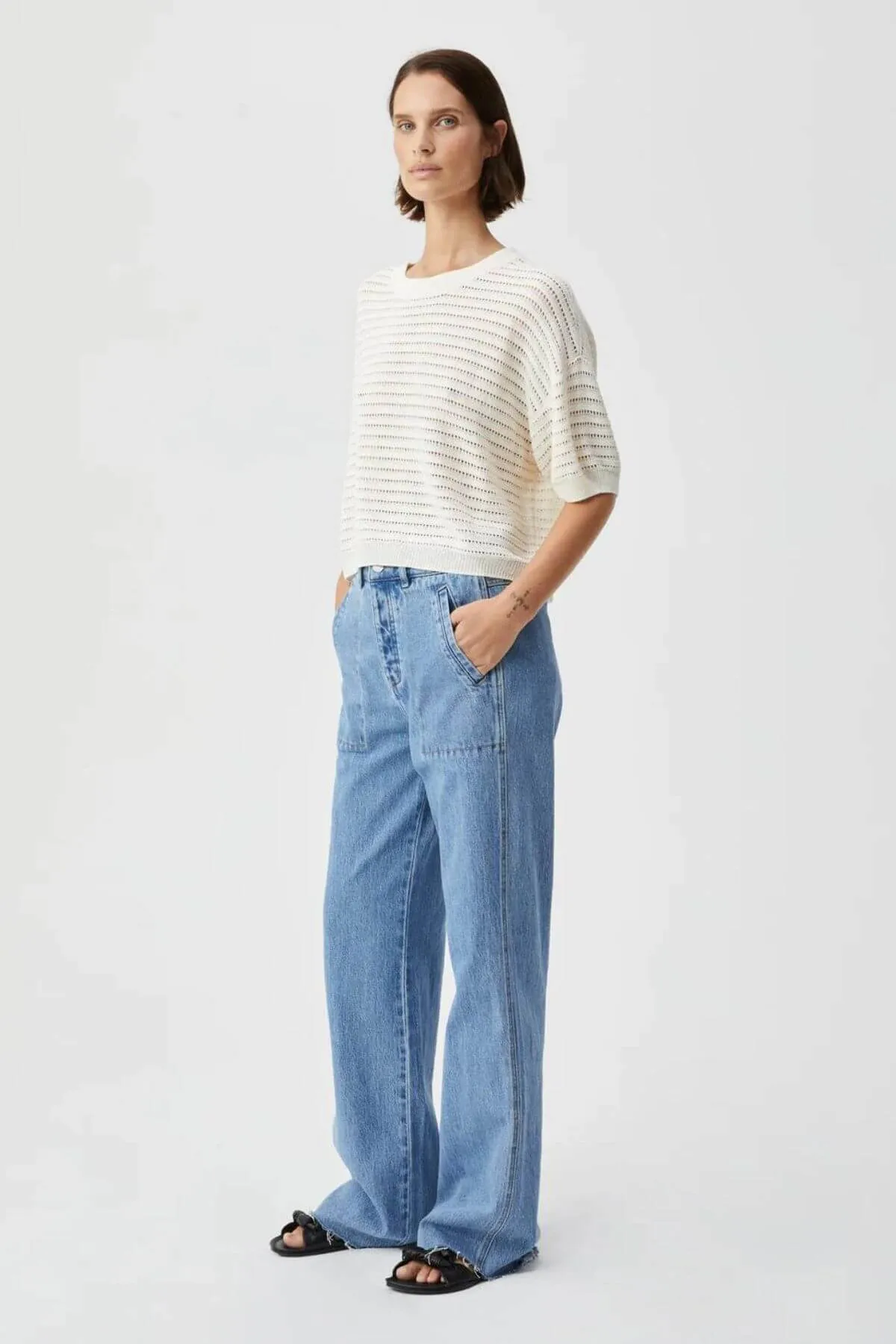 BRYON KNIT PULLOVER MILK