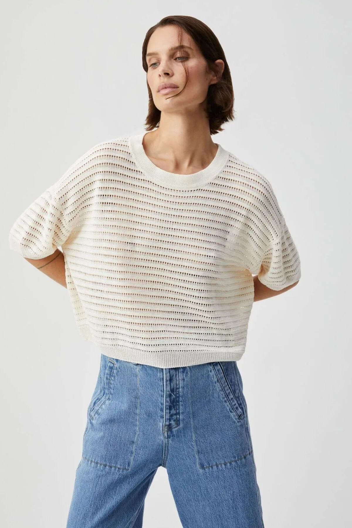 BRYON KNIT PULLOVER MILK