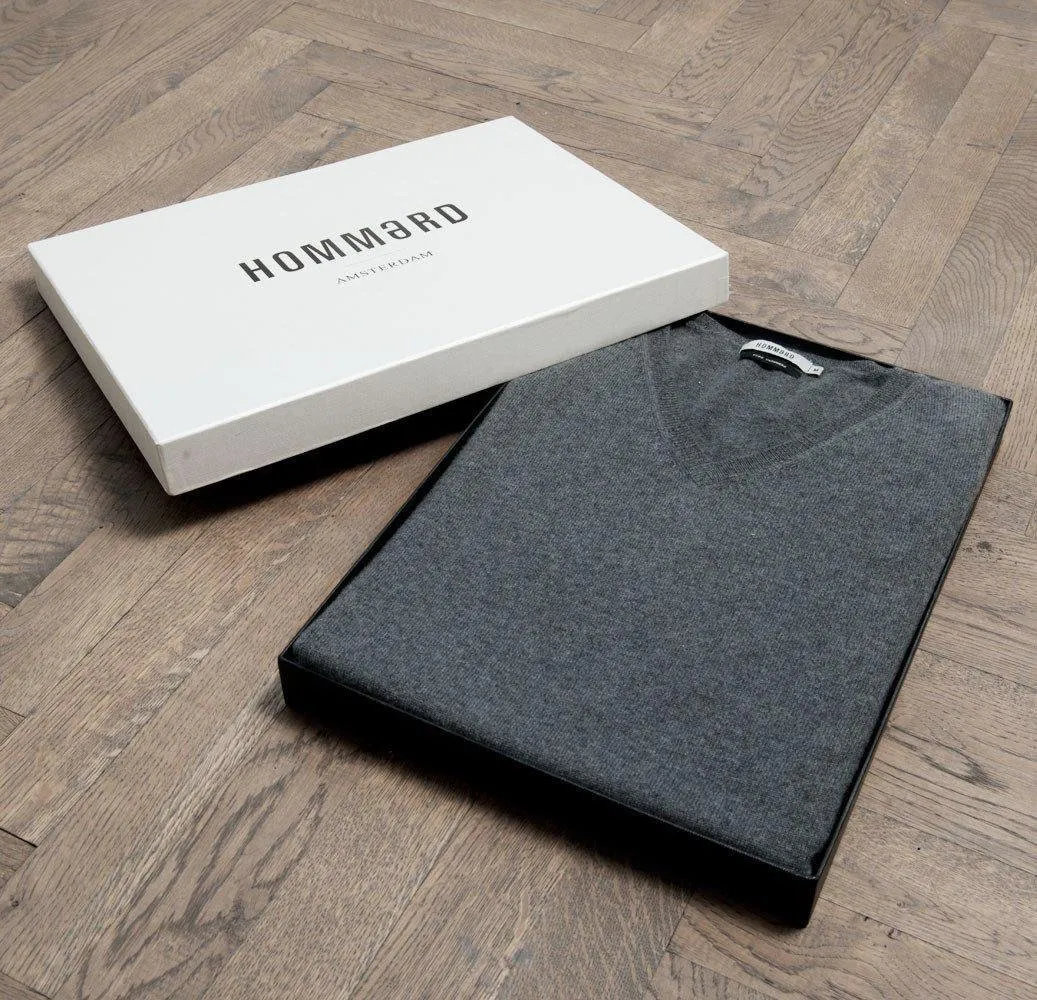 Cashmere V Neck Sweater Mid Grey