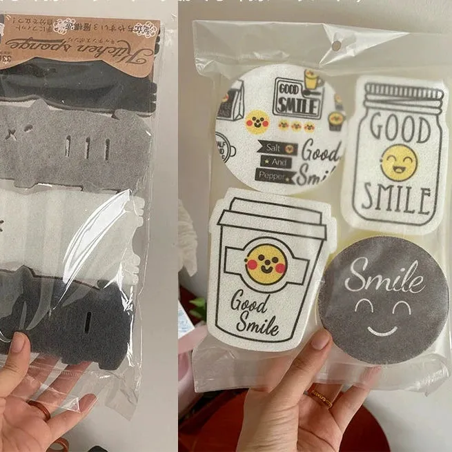 Cat-Themed Thickened Sponge Wipe