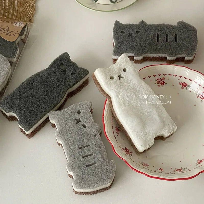 Cat-Themed Thickened Sponge Wipe