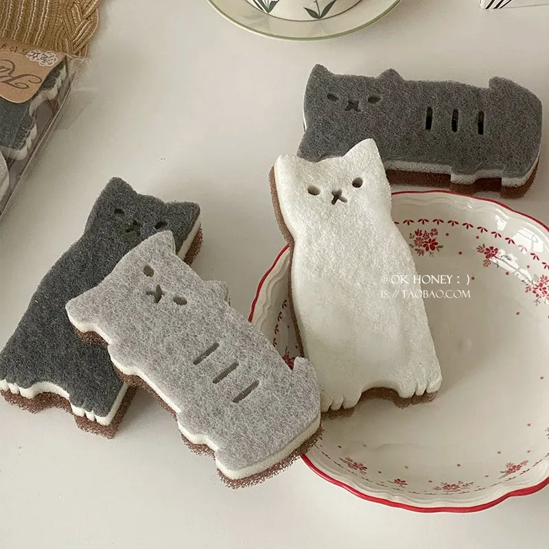 Cat-Themed Thickened Sponge Wipe