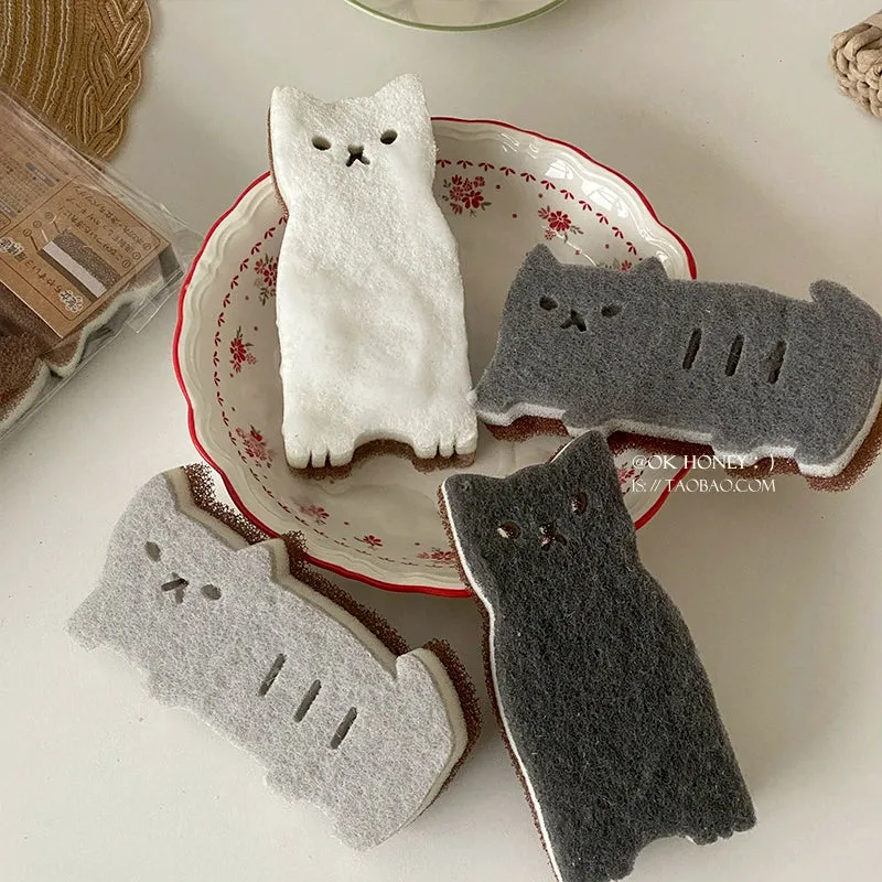 Cat-Themed Thickened Sponge Wipe
