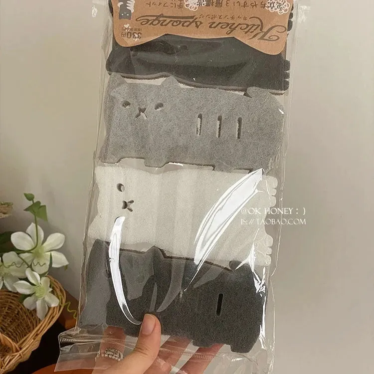 Cat-Themed Thickened Sponge Wipe