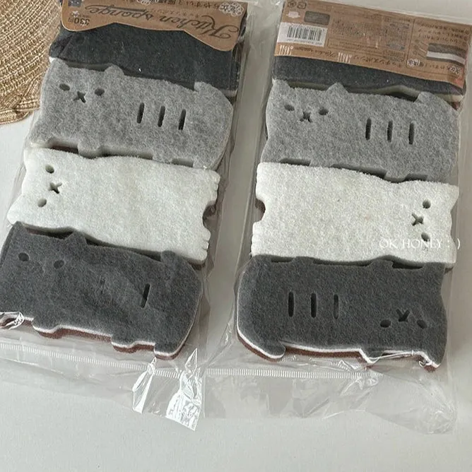 Cat-Themed Thickened Sponge Wipe