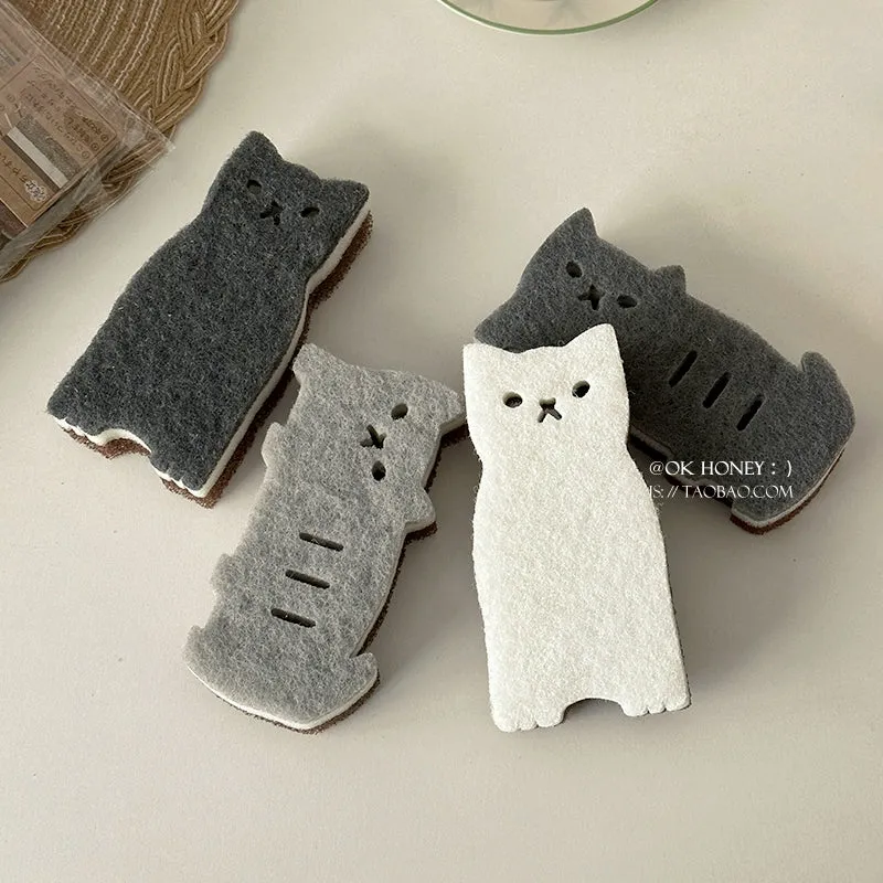 Cat-Themed Thickened Sponge Wipe