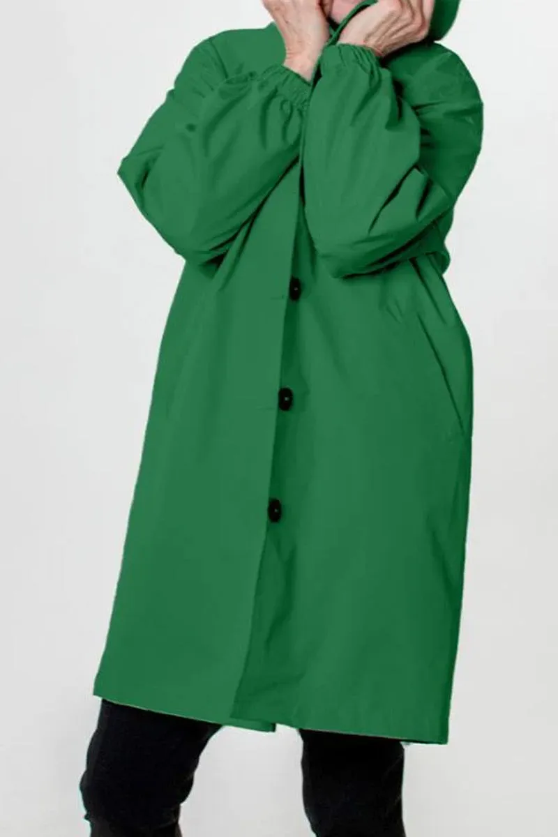 CELESTE - Water Resistant Oversized Hooded Windbreaker Rain Jacket