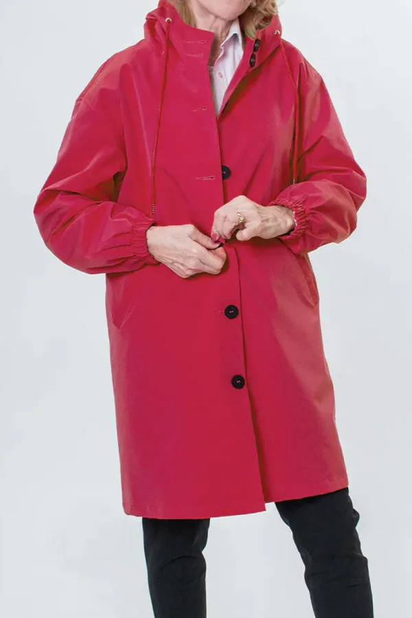 CELESTE - Water Resistant Oversized Hooded Windbreaker Rain Jacket