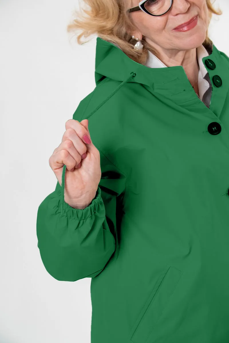 CELESTE - Water Resistant Oversized Hooded Windbreaker Rain Jacket
