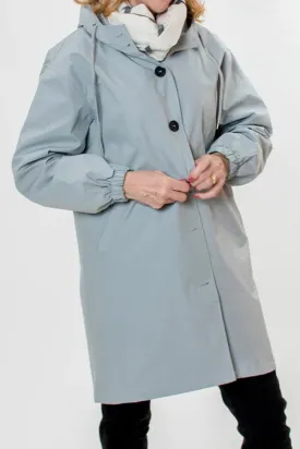 CELESTE - Water Resistant Oversized Hooded Windbreaker Rain Jacket