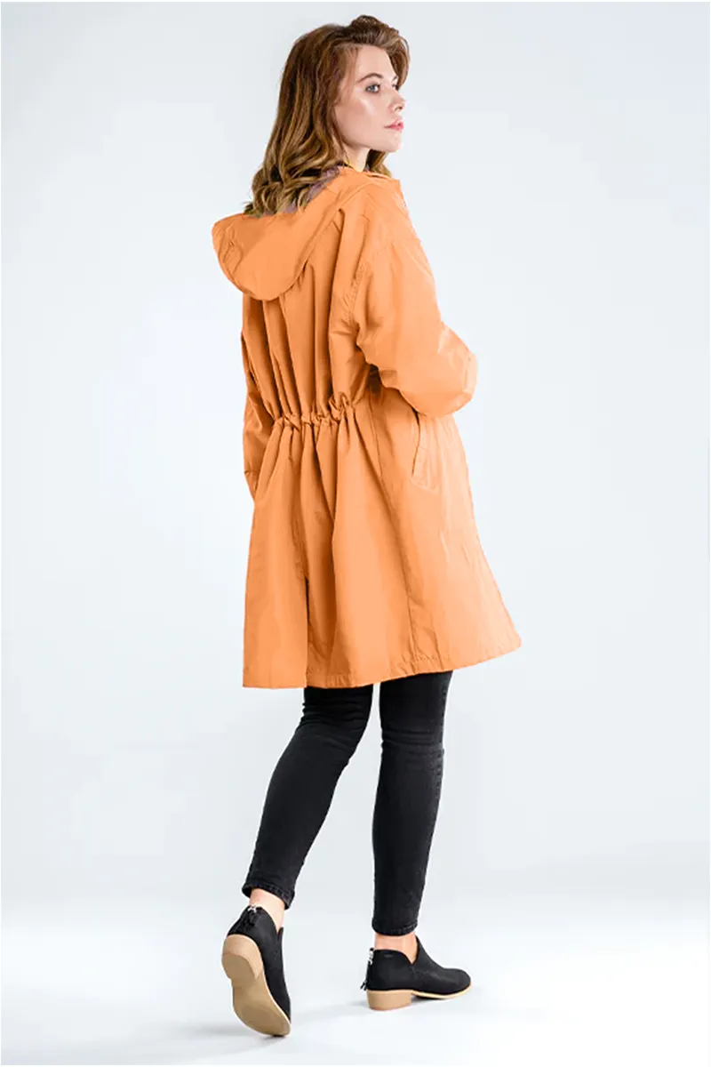 CELESTE - Water Resistant Oversized Hooded Windbreaker Rain Jacket