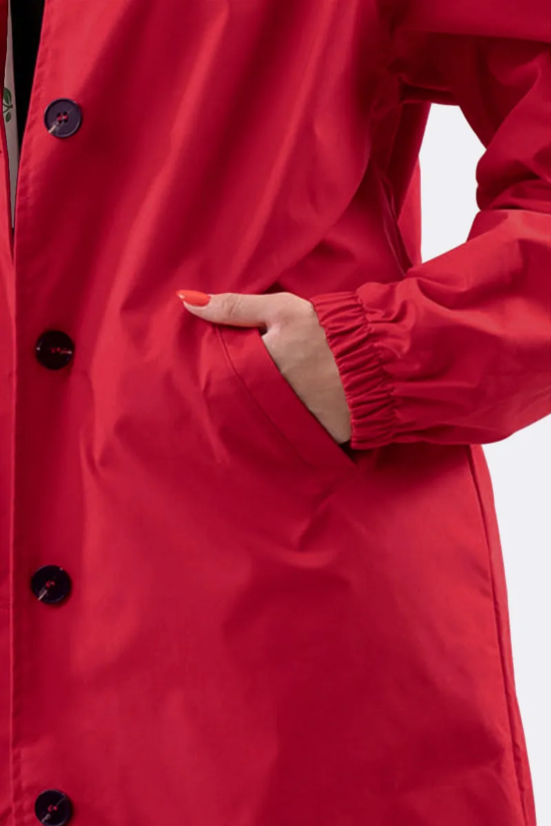 CELESTE - Water Resistant Oversized Hooded Windbreaker Rain Jacket