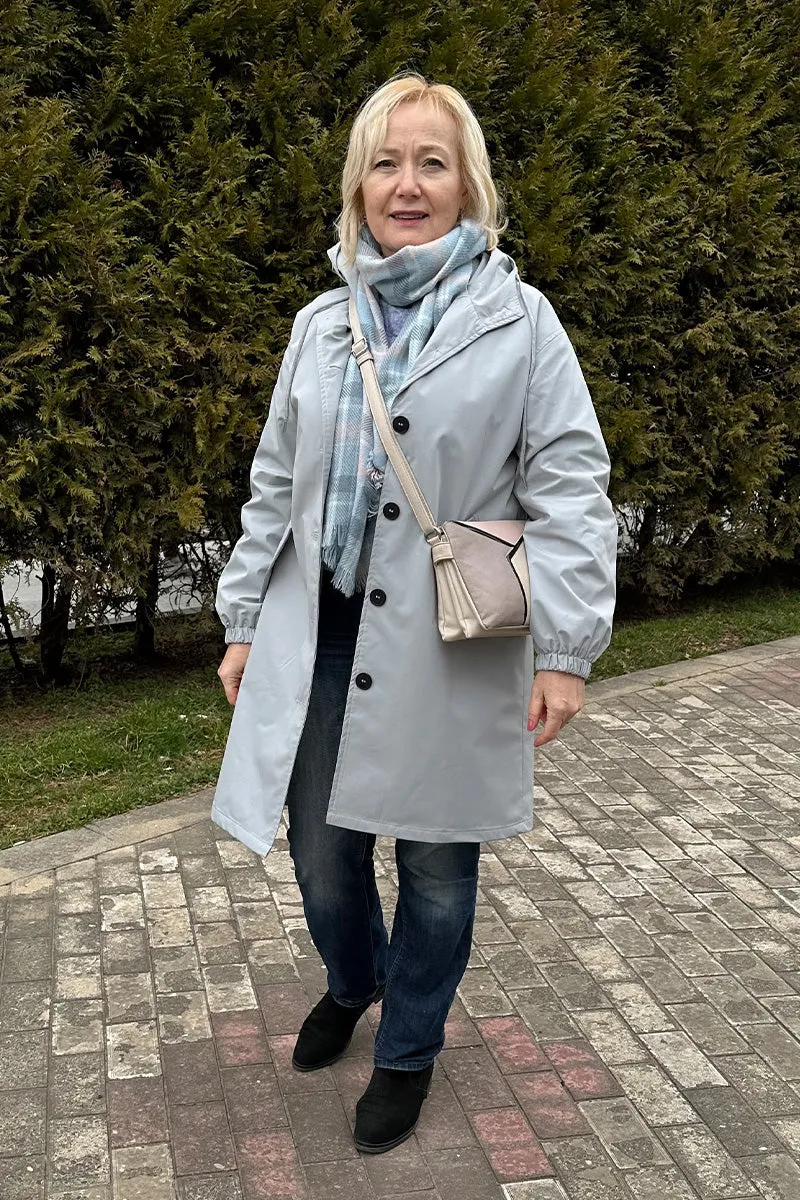 CELESTE - Water Resistant Oversized Hooded Windbreaker Rain Jacket