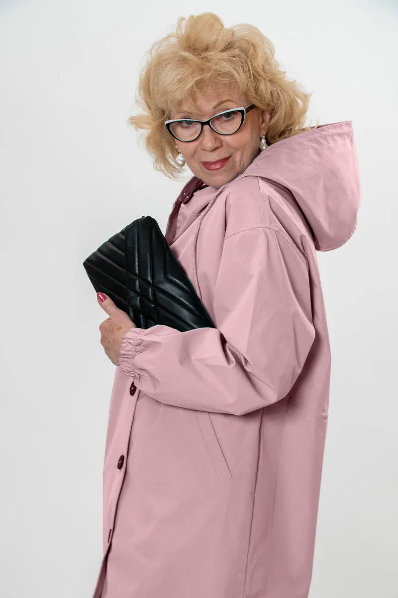 CELESTE - Water Resistant Oversized Hooded Windbreaker Rain Jacket
