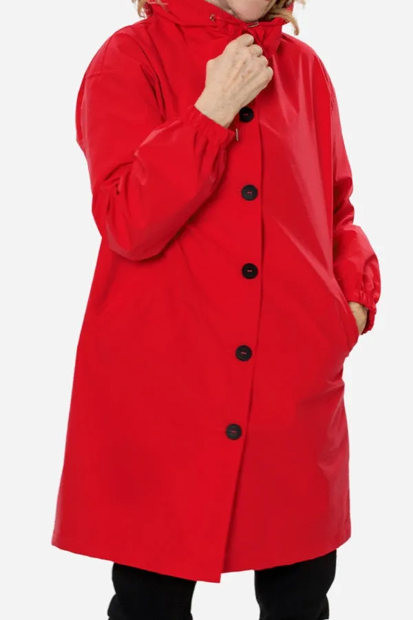 CELESTE - Water Resistant Oversized Hooded Windbreaker Rain Jacket