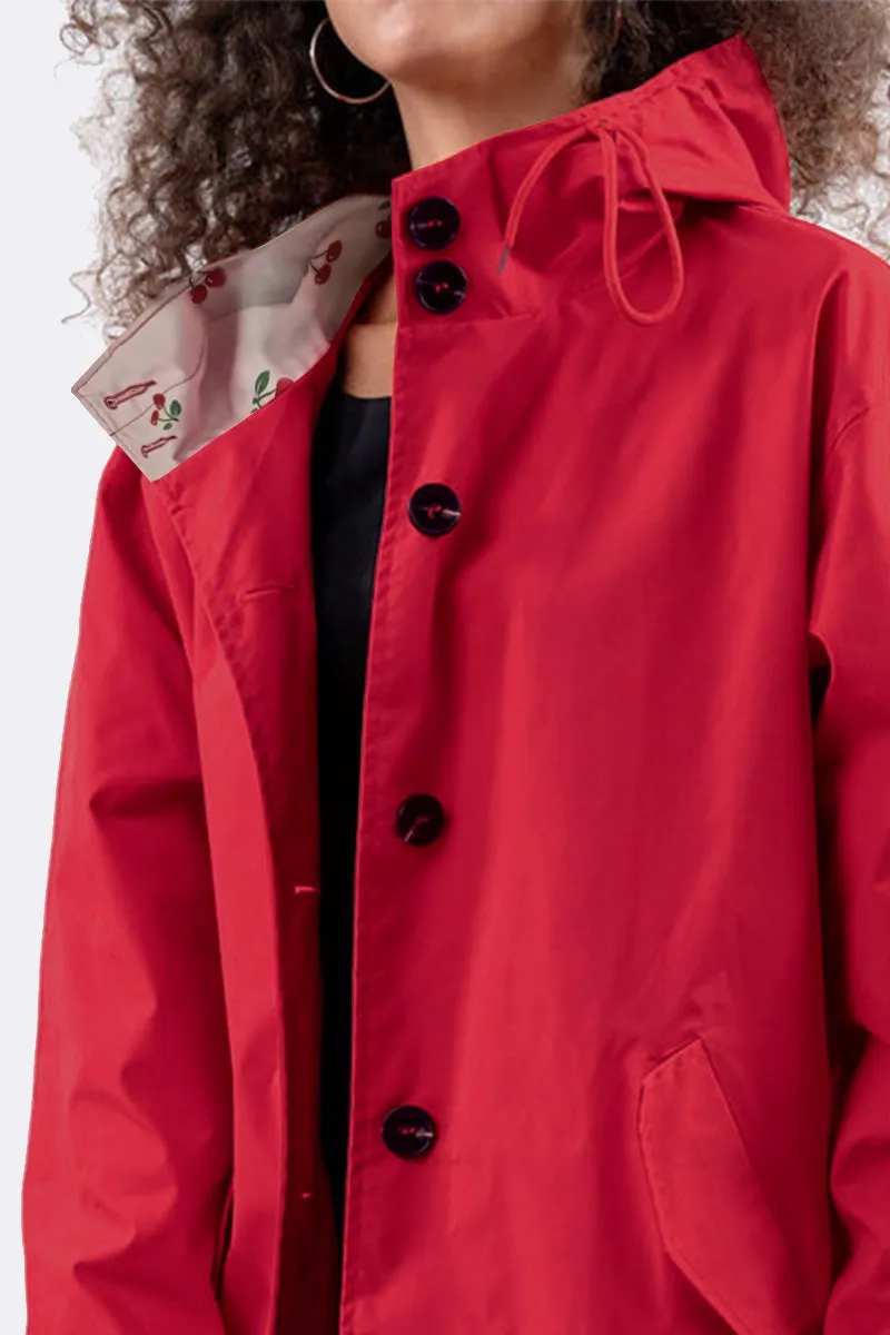 CELESTE - Water Resistant Oversized Hooded Windbreaker Rain Jacket