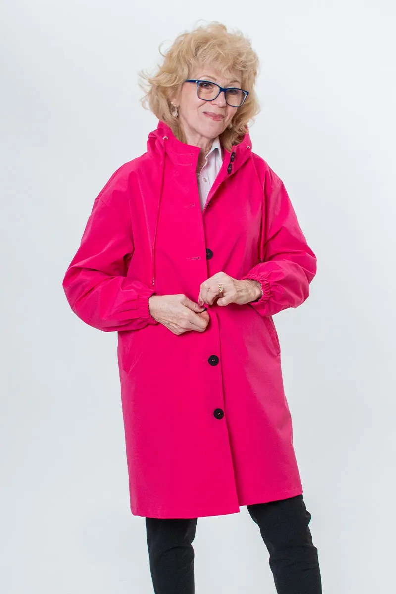 CELESTE - Water Resistant Oversized Hooded Windbreaker Rain Jacket