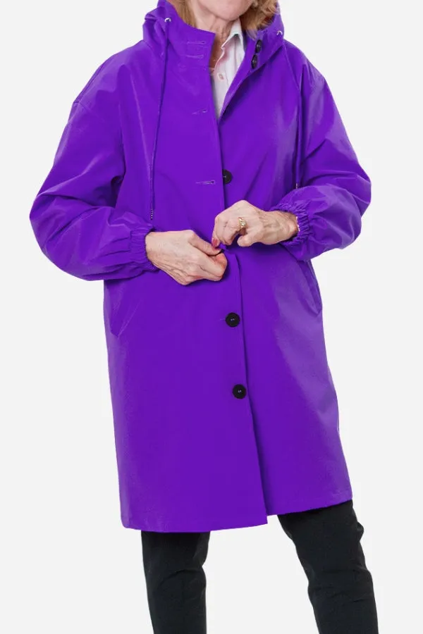 CELESTE - Water Resistant Oversized Hooded Windbreaker Rain Jacket