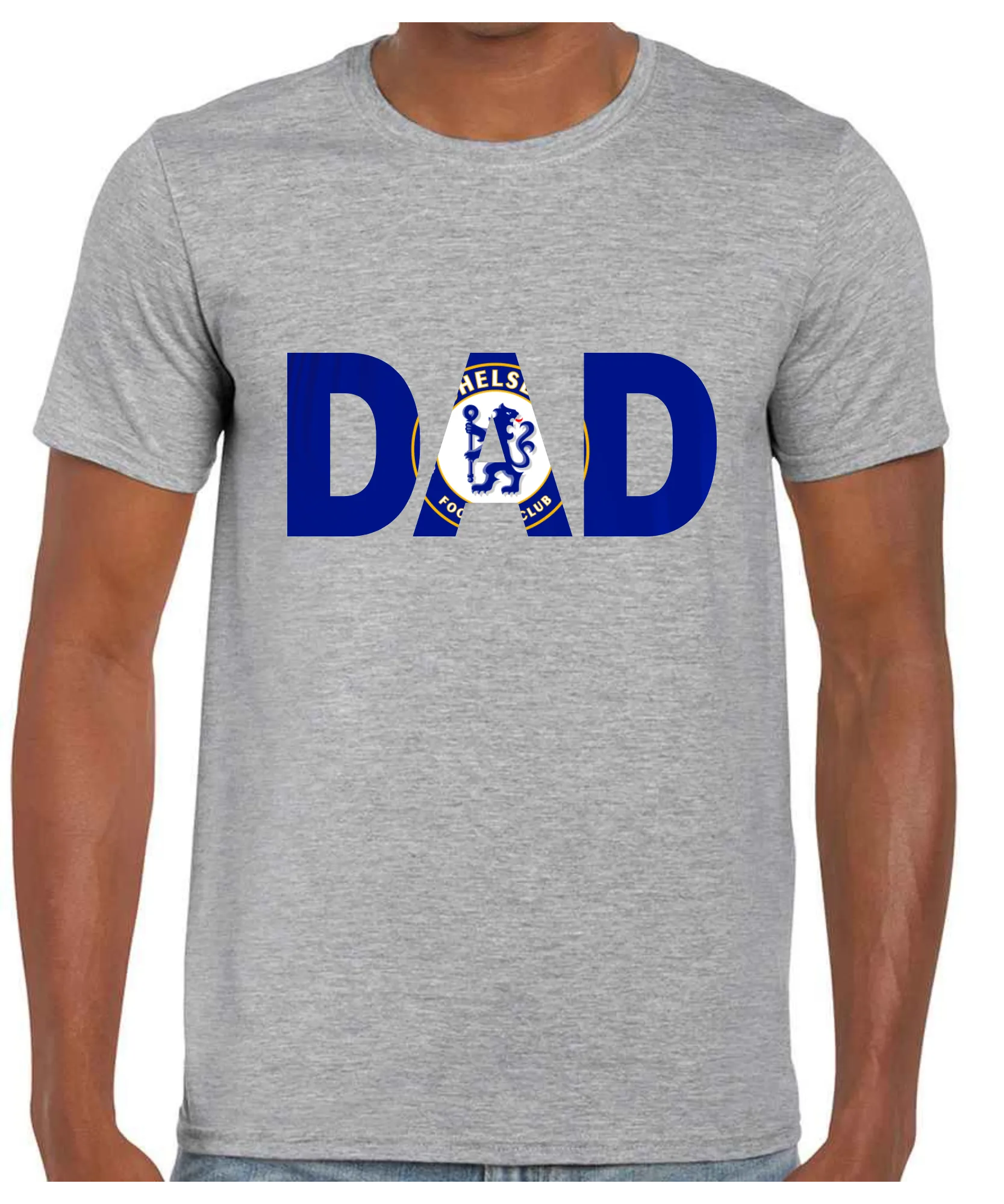 Chelsea - Dad T Shirt (White/Black/Grey)
