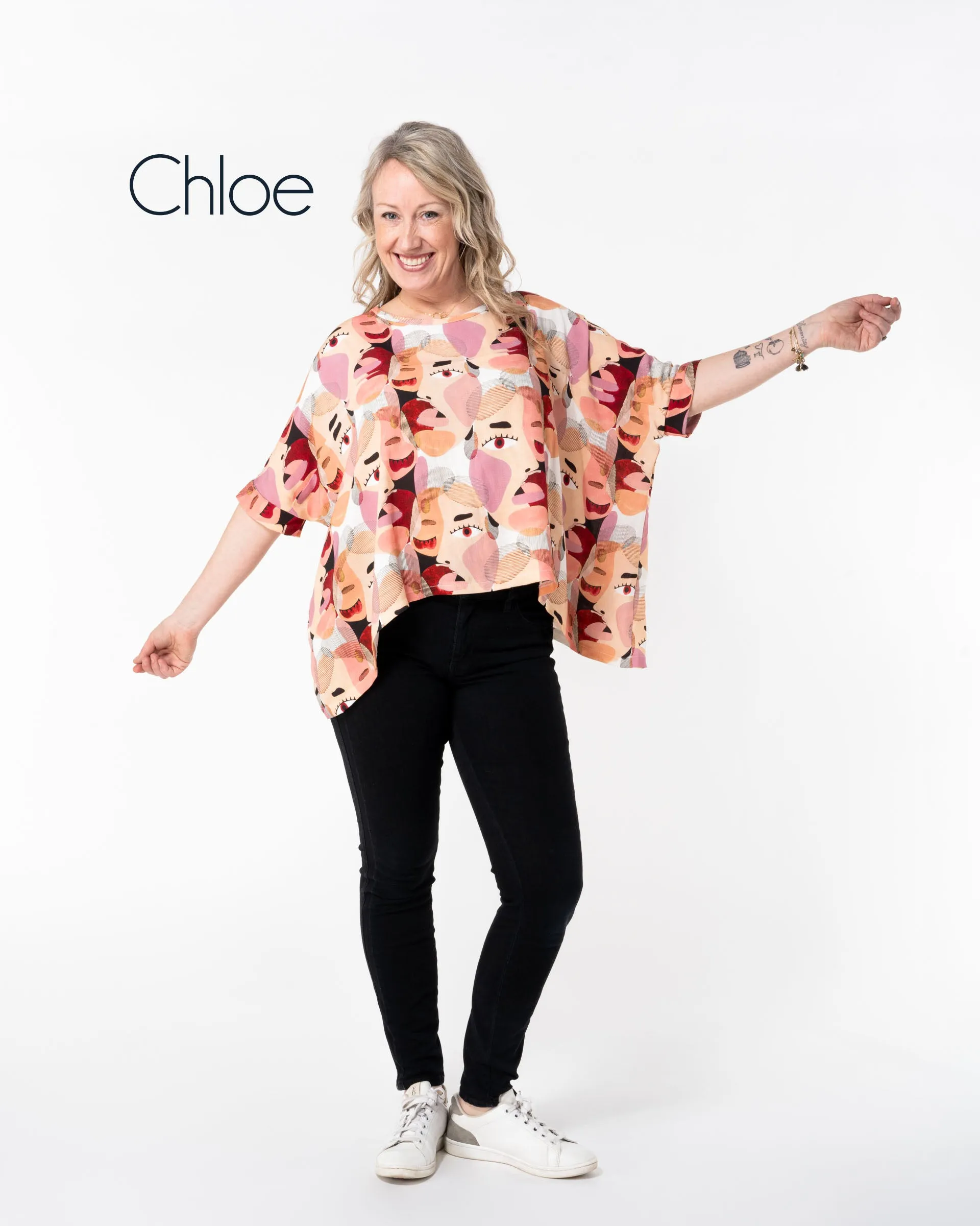 Chloe or Isabella Top - Happy Blue - Made to Order