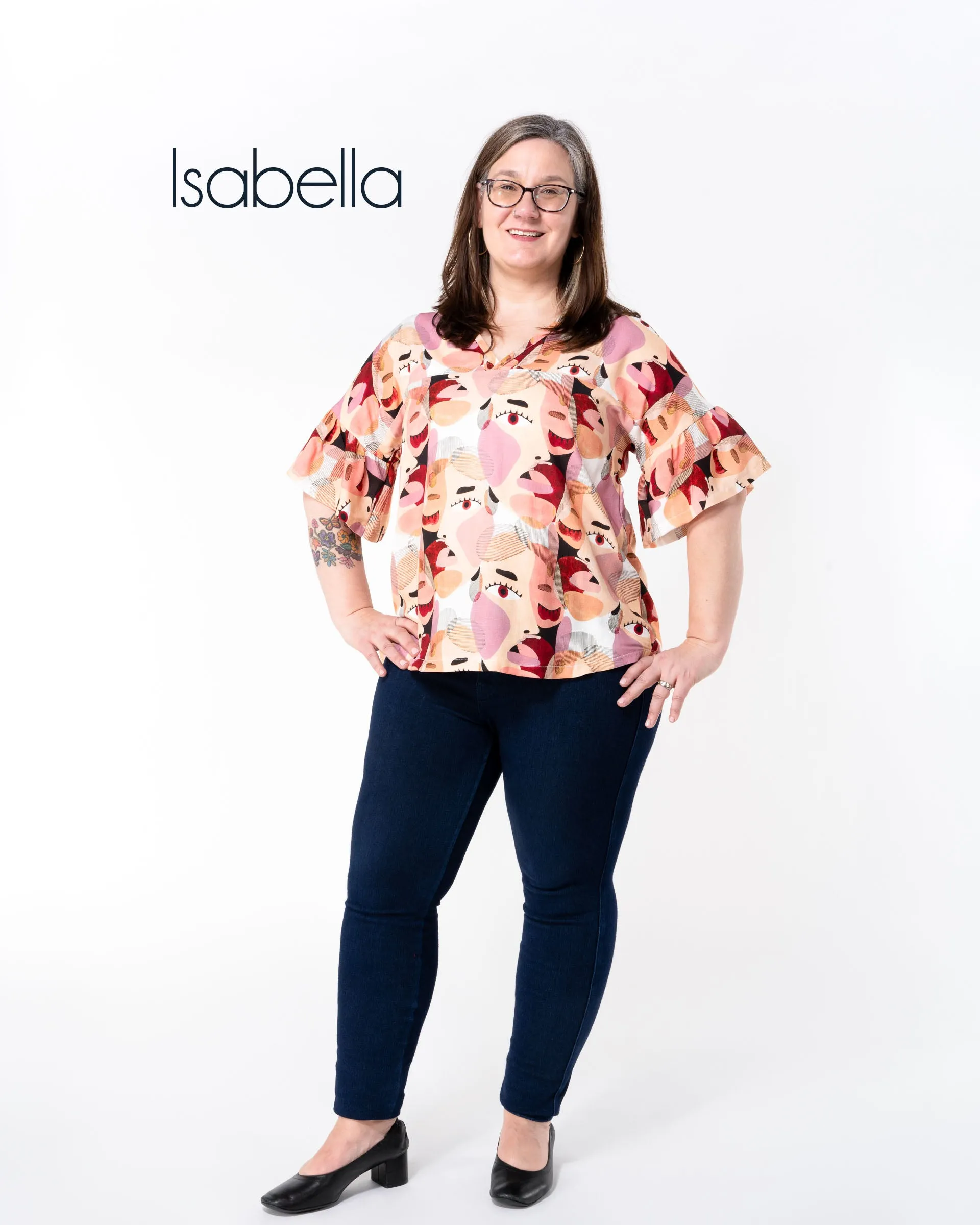 Chloe or Isabella Top - Happy Blue - Made to Order