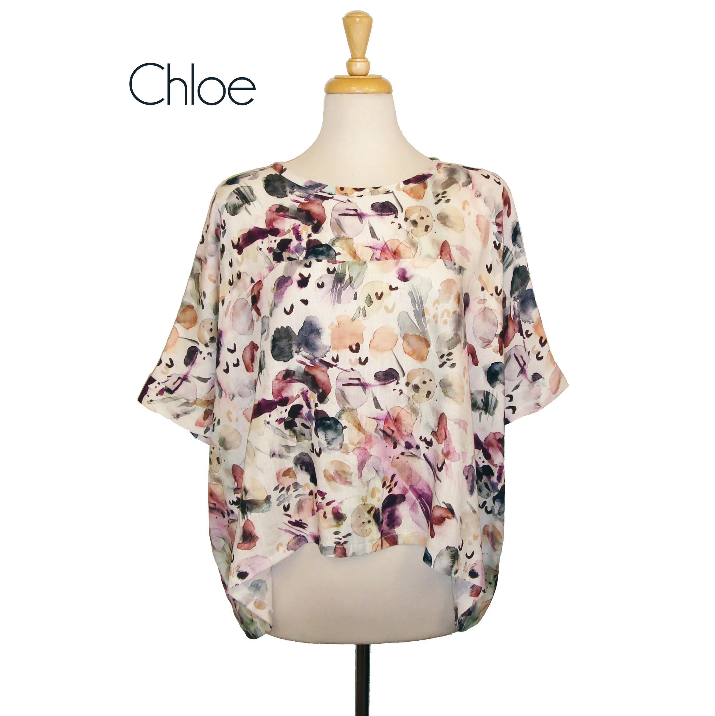 Chloe or Isabella Top - Happy Blue - Made to Order