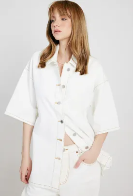 Clara Short Sleeve Shirt White