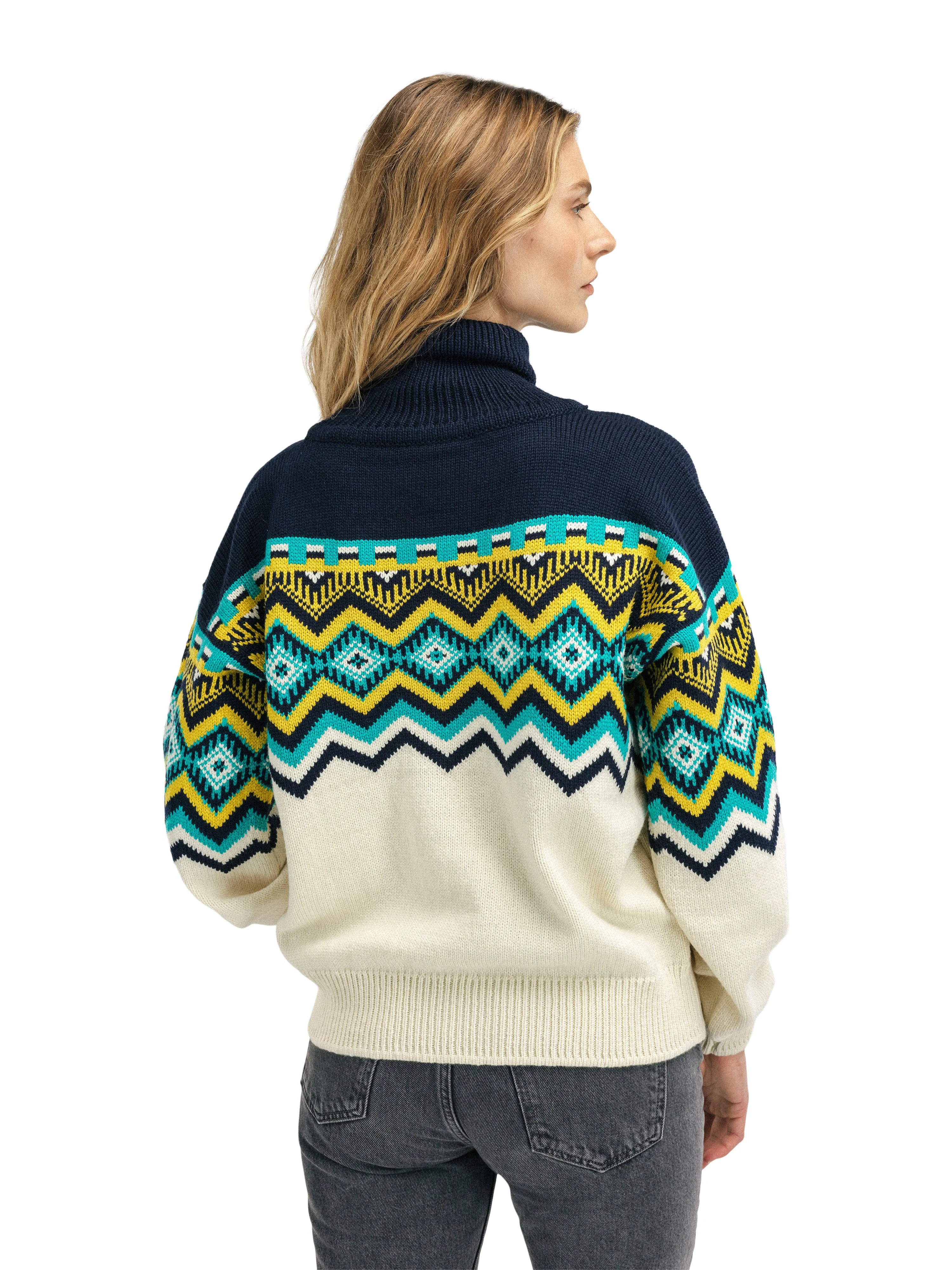 Dale of Norway - Randaberg Women's Sweater - Off-White/Peacock