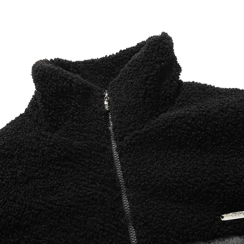 Dark Art Print Fleece Padded Coat
