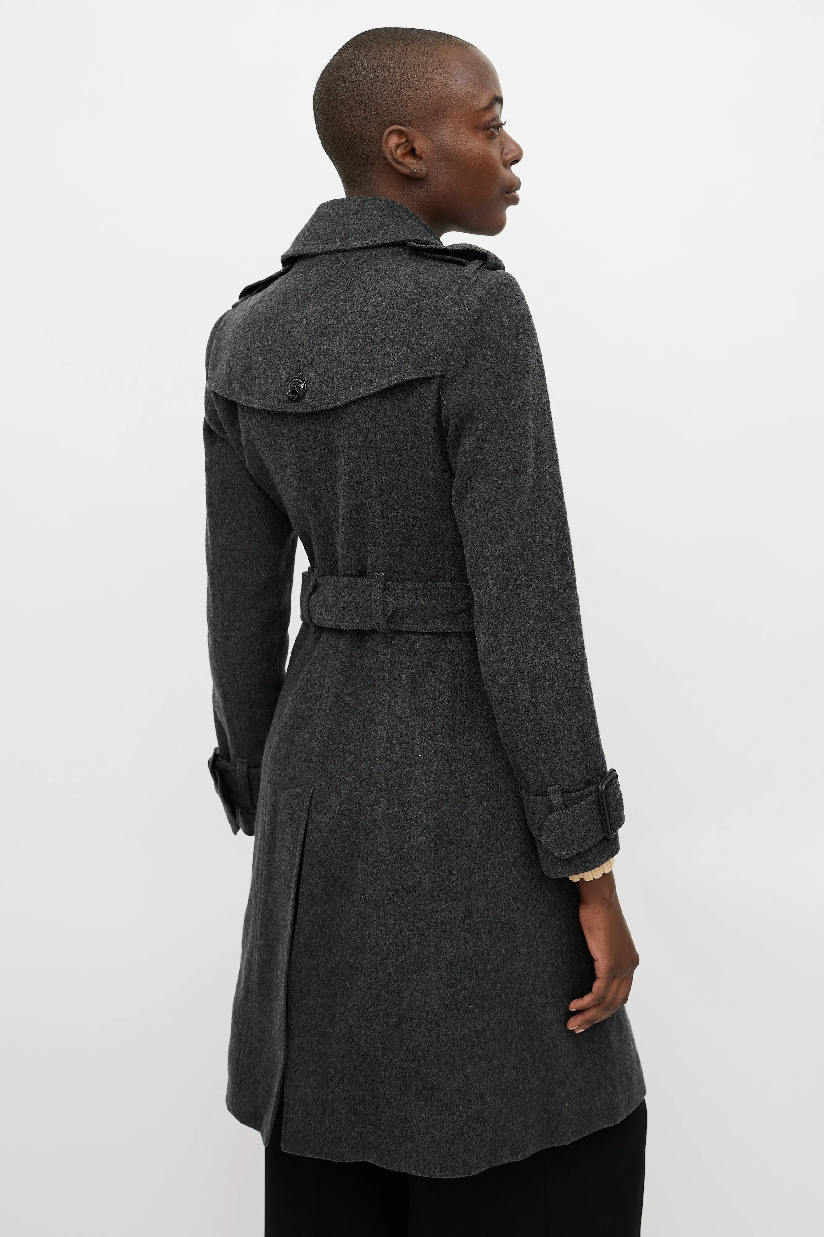 Dark Grey Wool & Cashmere Coat