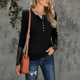 Fashion Loose Solid Color Casual Slim Bottoming Shirt