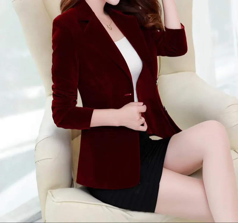 Fashion Velvet Suit Jacket