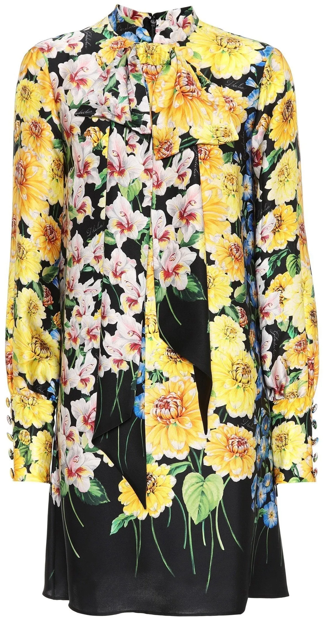 Floral-Printed Silk Dress