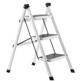 folding step ladder stool three-step thickened iron pipe indoor ladder three-step ladder kitchen ladder