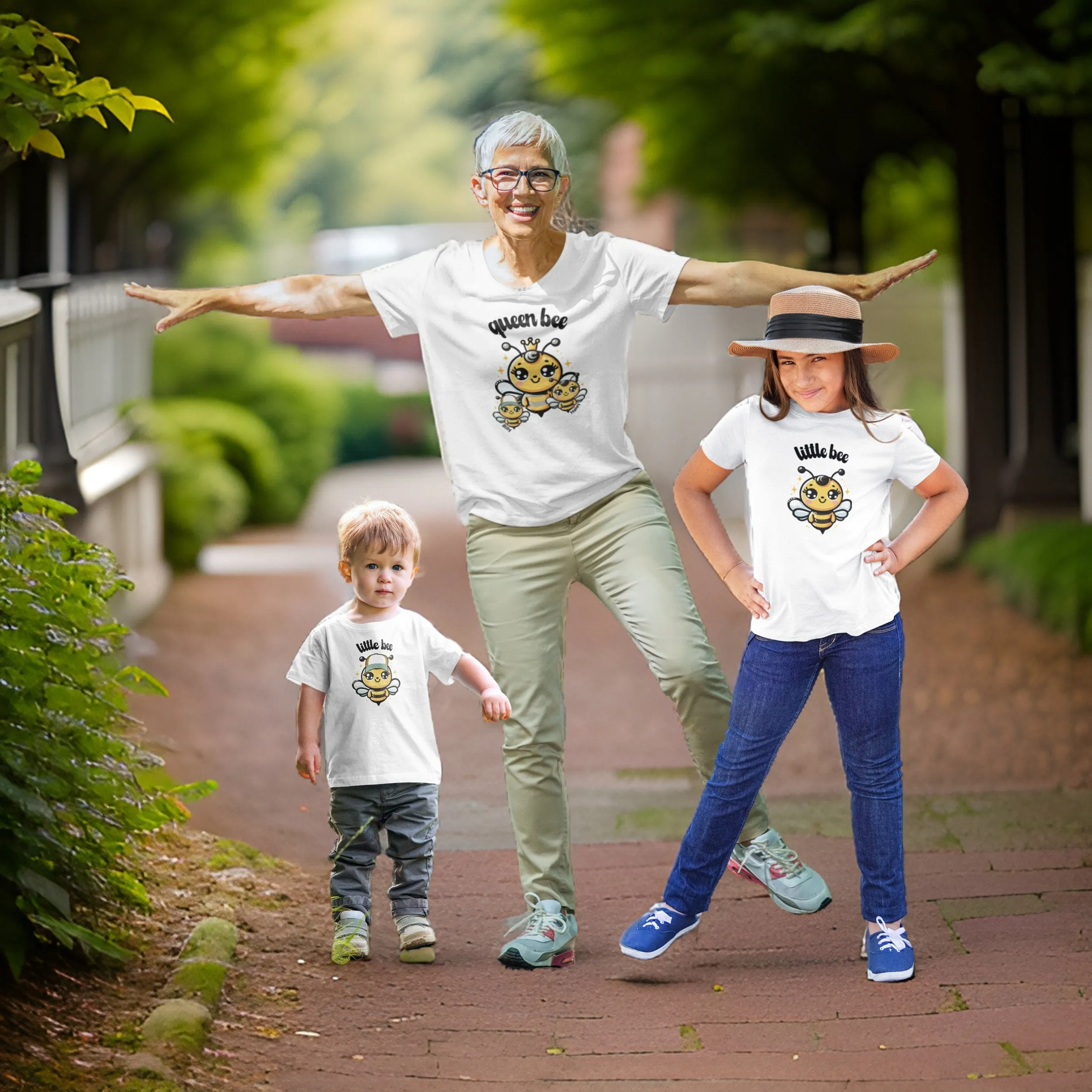 Grandma and Grandchild Matching Set , Queen Bee Grandmother Shirt,  New Grandma Gift, Grandmas Buddy Matching Outfit